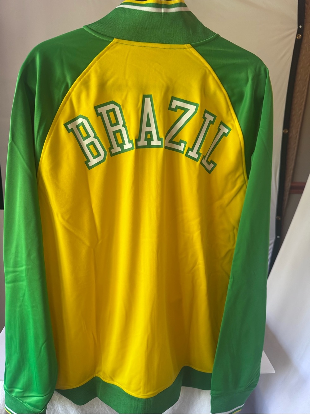 Fila Brazil Yellow and Green Tracksuit Jacket 2XL zip up